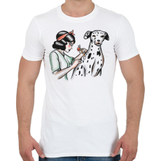PRINTFASHION Tetovált dalmata - Férfi póló - Fehér