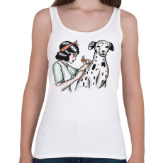 PRINTFASHION Tetovált dalmata - Női atléta - Fehér