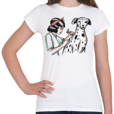 PRINTFASHION Tetovált dalmata - Női póló - Fehér