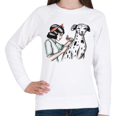 PRINTFASHION Tetovált dalmata - Női pulóver - Fehér