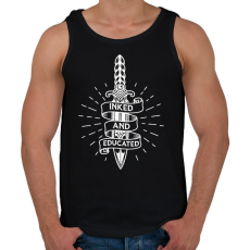 PRINTFASHION Tetovált és művelt - Férfi atléta - Fekete