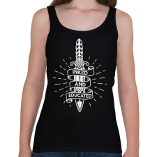 PRINTFASHION Tetovált és művelt - Női atléta - Fekete női trikó