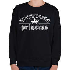 PRINTFASHION Tetovált hercegnő - Gyerek pulóver - Fekete