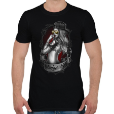 PRINTFASHION Tetovált lány - Férfi póló - Fekete férfi póló