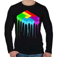 PRINTFASHION Tetris - Férfi hosszú ujjú póló - Fekete férfi póló