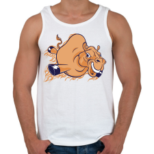 PRINTFASHION Teve - Férfi atléta - Fehér atléta, trikó