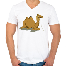 PRINTFASHION Teve - Férfi V-nyakú póló - Fehér férfi póló