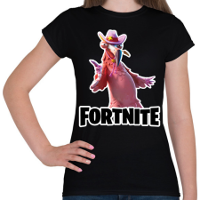PRINTFASHION Tex Flamingo - fortnite - Női póló - Fekete női póló