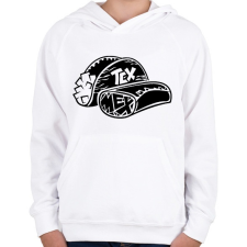 PRINTFASHION Tex-Mex - Gyerek kapucnis pulóver - Fehér gyerek pulóver, kardigán
