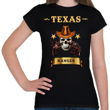 PRINTFASHION TEXAS RANGER SKULL - Női póló - Fekete női póló