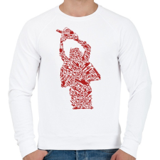 PRINTFASHION Texasi láncfűrészes - Férfi pulóver - Fehér férfi pulóver, kardigán