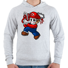PRINTFASHION Texasi Marió - Férfi kapucnis pulóver - Sport szürke férfi pulóver, kardigán
