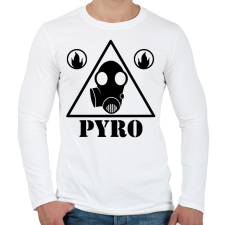 PRINTFASHION TF 2- Pyro - Férfi hosszú ujjú póló - Fehér férfi póló