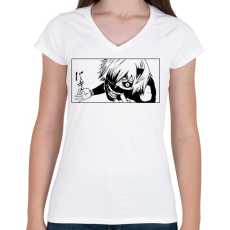PRINTFASHION TG - Character - Női V-nyakú póló - Fehér