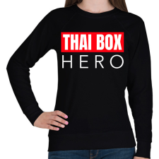 PRINTFASHION THAI BOX HERO - Női pulóver - Fekete női pulóver, kardigán