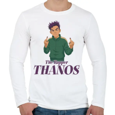 PRINTFASHION Thanos - Férfi hosszú ujjú póló - Fehér férfi póló