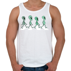 PRINTFASHION The Aliens - Férfi atléta - Fehér