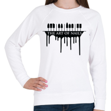 PRINTFASHION The art of nails - Női pulóver - Fehér női pulóver, kardigán