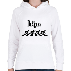 PRINTFASHION The Beagles - Női kapucnis pulóver - Fehér