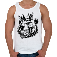PRINTFASHION The bearking - Férfi atléta - Fehér