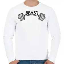 PRINTFASHION The Beast - Férfi pulóver - Fehér férfi pulóver, kardigán