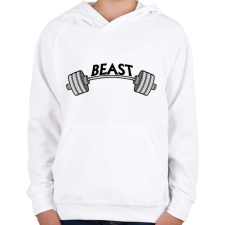 PRINTFASHION The Beast - Gyerek kapucnis pulóver - Fehér gyerek pulóver, kardigán