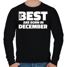 PRINTFASHION The Best are born in december - Férfi pulóver - Fekete férfi pulóver, kardigán