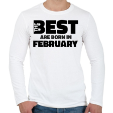 PRINTFASHION The Best are born in february - Férfi hosszú ujjú póló - Fehér férfi póló