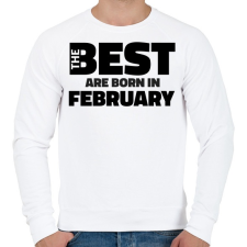 PRINTFASHION The Best are born in february - Férfi pulóver - Fehér férfi pulóver, kardigán