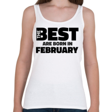 PRINTFASHION The Best are born in february - Női atléta - Fehér