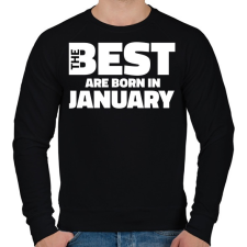 PRINTFASHION The Best are born in january - Férfi pulóver - Fekete férfi pulóver, kardigán