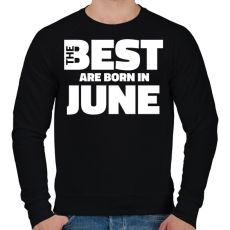 PRINTFASHION The Best are born in june - Férfi pulóver - Fekete