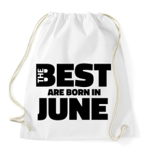 PRINTFASHION The Best are born in june - Sportzsák, Tornazsák - Fehér tornazsák