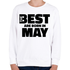 PRINTFASHION The Best are born in may - Gyerek pulóver - Fehér