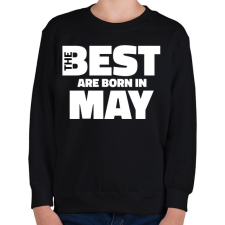 PRINTFASHION The Best are born in may - Gyerek pulóver - Fekete gyerek pulóver, kardigán