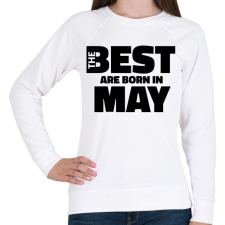PRINTFASHION The Best are born in may - Női pulóver - Fehér női pulóver, kardigán