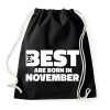 PRINTFASHION The Best are born in november - Sportzsák, Tornazsák - Fekete