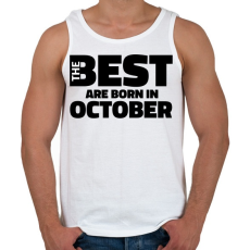 PRINTFASHION The Best are born in october - Férfi atléta - Fehér