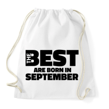 PRINTFASHION The Best are born in september - Sportzsák, Tornazsák - Fehér tornazsák