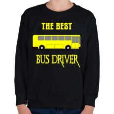 PRINTFASHION THE BEST BUS DRIVER - Gyerek pulóver - Fekete