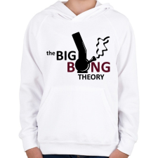 PRINTFASHION The big bong theory - Gyerek kapucnis pulóver - Fehér gyerek pulóver, kardigán