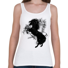 PRINTFASHION the black horse - Női atléta - Fehér