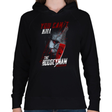 PRINTFASHION The boogeyman - Női kapucnis pulóver - Fekete női pulóver, kardigán