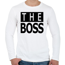 PRINTFASHION The Boss - Férfi hosszú ujjú póló - Fehér