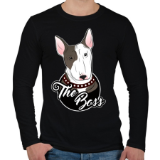 PRINTFASHION The Boss - Férfi hosszú ujjú póló - Fekete férfi póló