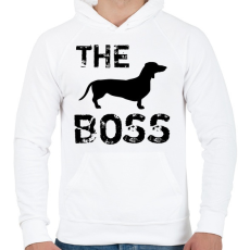 PRINTFASHION The boss - Férfi kapucnis pulóver - Fehér