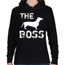 PRINTFASHION The boss - Női kapucnis pulóver - Fekete