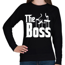 PRINTFASHION The Boss - Női pulóver - Fekete női pulóver, kardigán