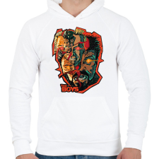 PRINTFASHION The boys art - Férfi kapucnis pulóver - Fehér férfi pulóver, kardigán