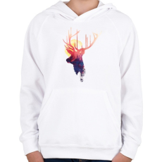 PRINTFASHION The burning sun - Gyerek kapucnis pulóver - Fehér